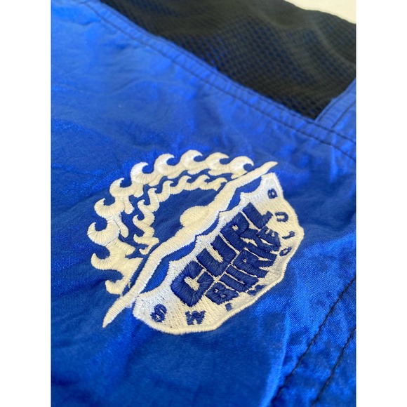 Speedo Curl Burke Swim Club Blue Cargo Swim Trunks Size Large - Picture 5 of 8